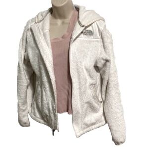 The North Face High Loft Polar Fleece Hooded Jacket White Trim Womens Medium